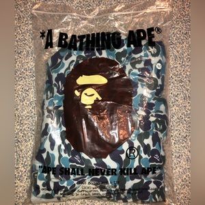 Bape blue camo full zip size M
